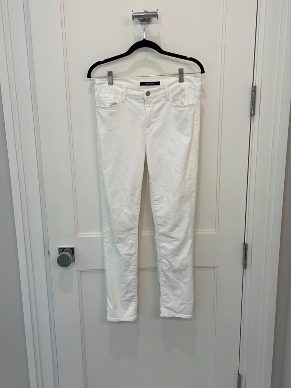 J Brand White Denim Jeans “Cropped Rail” Discontinued Size 29 - Picture 2 of 7
